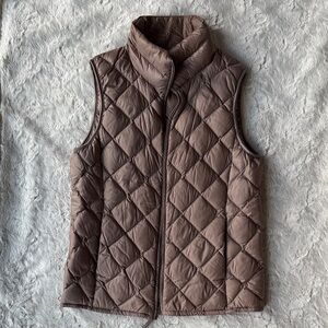 Women's Uniqlo Quilted Light Brown Vest